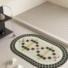 Diatomaceous Earth Bath Mat - Absorbent Home Spa Mosaic Design