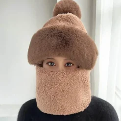 Dickes Wintermütze- und Schal-Set – warme, kuschelige Accessoires