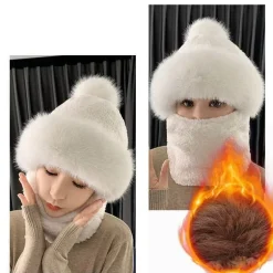 Dickes Wintermütze- und Schal-Set – warme, kuschelige Accessoires