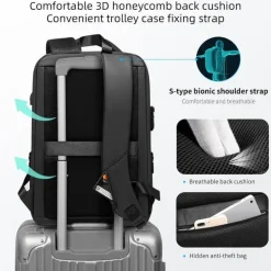 Diebstahlsicherer USB-Laptop-Rucksack – Stilvolle, sichere Reisetasche