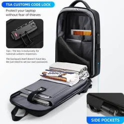 Diebstahlsicherer USB-Laptop-Rucksack – Stilvolle, sichere Reisetasche