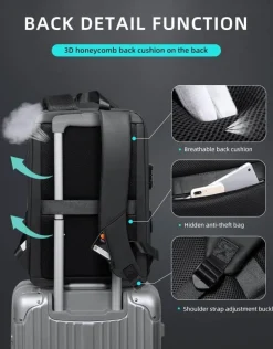Diebstahlsicherer USB-Laptop-Rucksack – Stilvolle, sichere Reisetasche