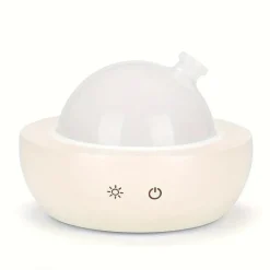 Diffusor für ätherische Öle aus Glas mit Basis aus echtem Holz, Aromatherapie-Diffusor