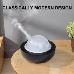 Diffusor für ätherische Öle aus Glas mit Basis aus echtem Holz, Aromatherapie-Diffusor