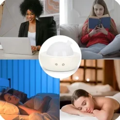 Diffusor für ätherische Öle aus Glas mit Basis aus echtem Holz, Aromatherapie-Diffusor