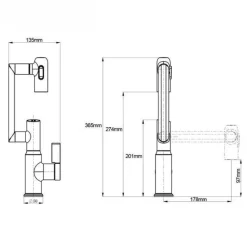Digital Faucet with Full Rotation Temperature Control - Ultra Spin Technology