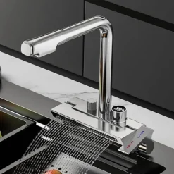 Digital Rain Wasserfall Küchenarmatur - Ausziehbare Brause