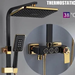 Digital Rainfall Shower System - Hydro Lux LED Shower Set