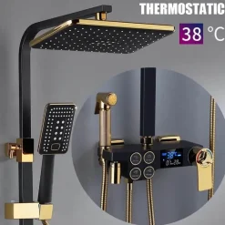 Digital Rainfall Shower System - Hydro Lux LED Shower Set