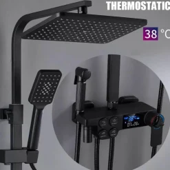 Digital Rainfall Shower System - Hydro Lux LED Shower Set