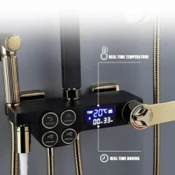 Digital Rainfall Shower System - Hydro Lux LED Shower Set