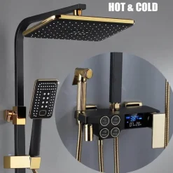 Digital Rainfall Shower System - Hydro Lux LED Shower Set