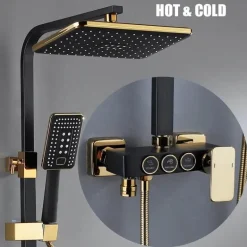 Digital Rainfall Shower System - Hydro Lux LED Shower Set