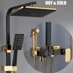 Digital Rainfall Shower System - Hydro Lux LED Shower Set