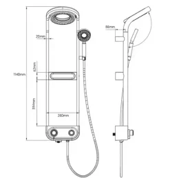 Digital Rainfall Shower Set - Elegant Spa Experience