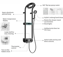 Digital Rainfall Shower Set - Elegant Spa Experience