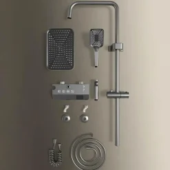 Digital Shower Set - Elegant Rain Shower Head with Temperature Display