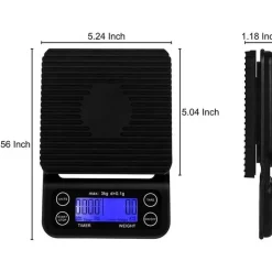 Digitale Kaffeewaage mit Timer – BrewMaster 3 kg