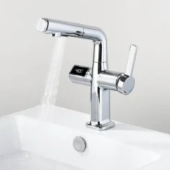 Digitaler Badezimmerhahn aus Messing – Elegantes Aqua View Design