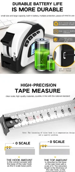 Digitaler Laser-Entfernungsmesser – Präzises Messwerkzeug