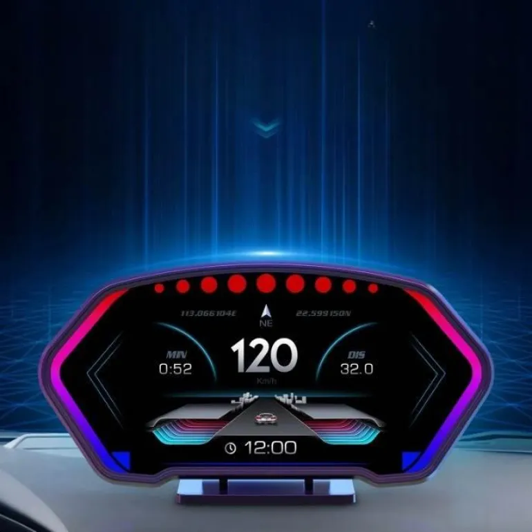 Digitaler Tachometer mit Head-Up-Display fürs Auto – Crystal Speed Monitoring Device