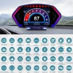 Digitaler Tachometer mit Head-Up-Display fürs Auto – Crystal Speed Monitoring Device
