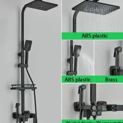 Digitales Thermostat-Duschset – Stilvolles Druckduschsystem