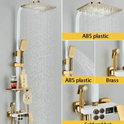 Digitales Thermostat-Duschset – Stilvolles Druckduschsystem