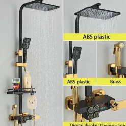 Digitales Thermostat-Duschset – Stilvolles Druckduschsystem