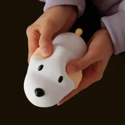 Dimmable LED Dog Night Light - Pet Friendly Soft Glow