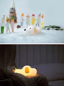 Dimmable LED Dog Night Light - Pet Friendly Soft Glow