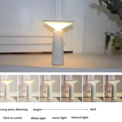 Dimmable Touch LED Desk Lamp - Rechargeable 3-Mode Reading Light