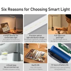Dimmbare Smart-Schreibtischlampe – Elegantes Augenschutzlicht