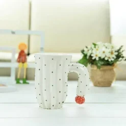 3D-Kaktus-Kaffeetasse – Einzigartige Keramiktasse mit Pflanzenmotiv