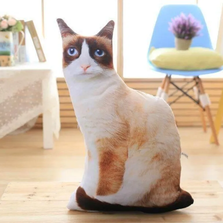3D-Katzenkissen – süßes Cartoon-Dekokissen
