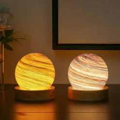 3D-Kristallplaneten-Nachtlampe – LED-Atmosphärenleuchte