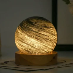 3D-Kristallplaneten-Nachtlampe – LED-Atmosphärenleuchte