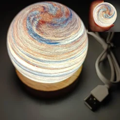 3D-Kristallplaneten-Nachtlampe – LED-Atmosphärenleuchte