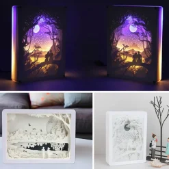 3D-LED-Nachtlampe – Kreatives Papierbox-Design