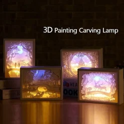 3D-LED-Nachtlampe – Kreatives Papierbox-Design