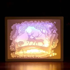 3D-LED-Nachtlampe – Kreatives Papierbox-Design