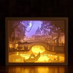 3D-LED-Nachtlampe – Kreatives Papierbox-Design