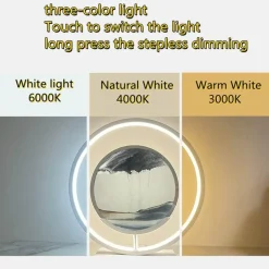 3D-LED-Sandkunstlampe – fließendes Licht, Heimdekoration