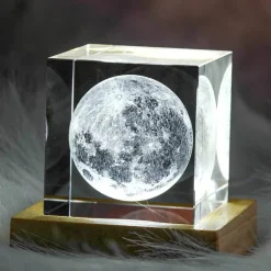 3D-Mond-Nachtlicht-Kristallwürfel – Romantischer Akzent für die Inneneinrichtung