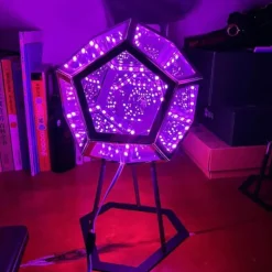 Dodekaedrisches LED-Nachtlicht – Einzigartige geometrische Lampe