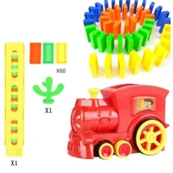 Domino-Eisenbahn-Spielzeugset – Kreative Holzbausteine