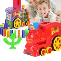Domino-Eisenbahn-Spielzeugset – Kreative Holzbausteine