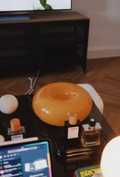 Donut Glow Glass Lamp – Warm Ambient Light with 3 Modes