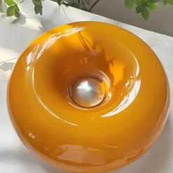 Donut Glow Glass Lamp – Warm Ambient Light with 3 Modes