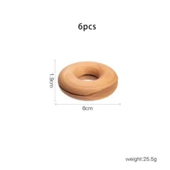 Donut-Verschlussklammern aus Holz – 6er-Set Zubehör zur Lebensmittelaufbewahrung
